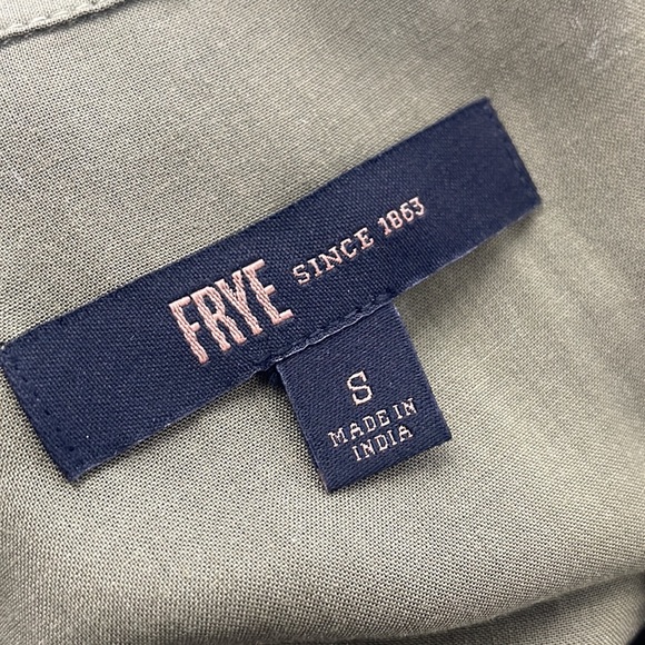 Frye • Olive Green Button-down Addie Top with Front Chest Pockets - Picture 12 of 12